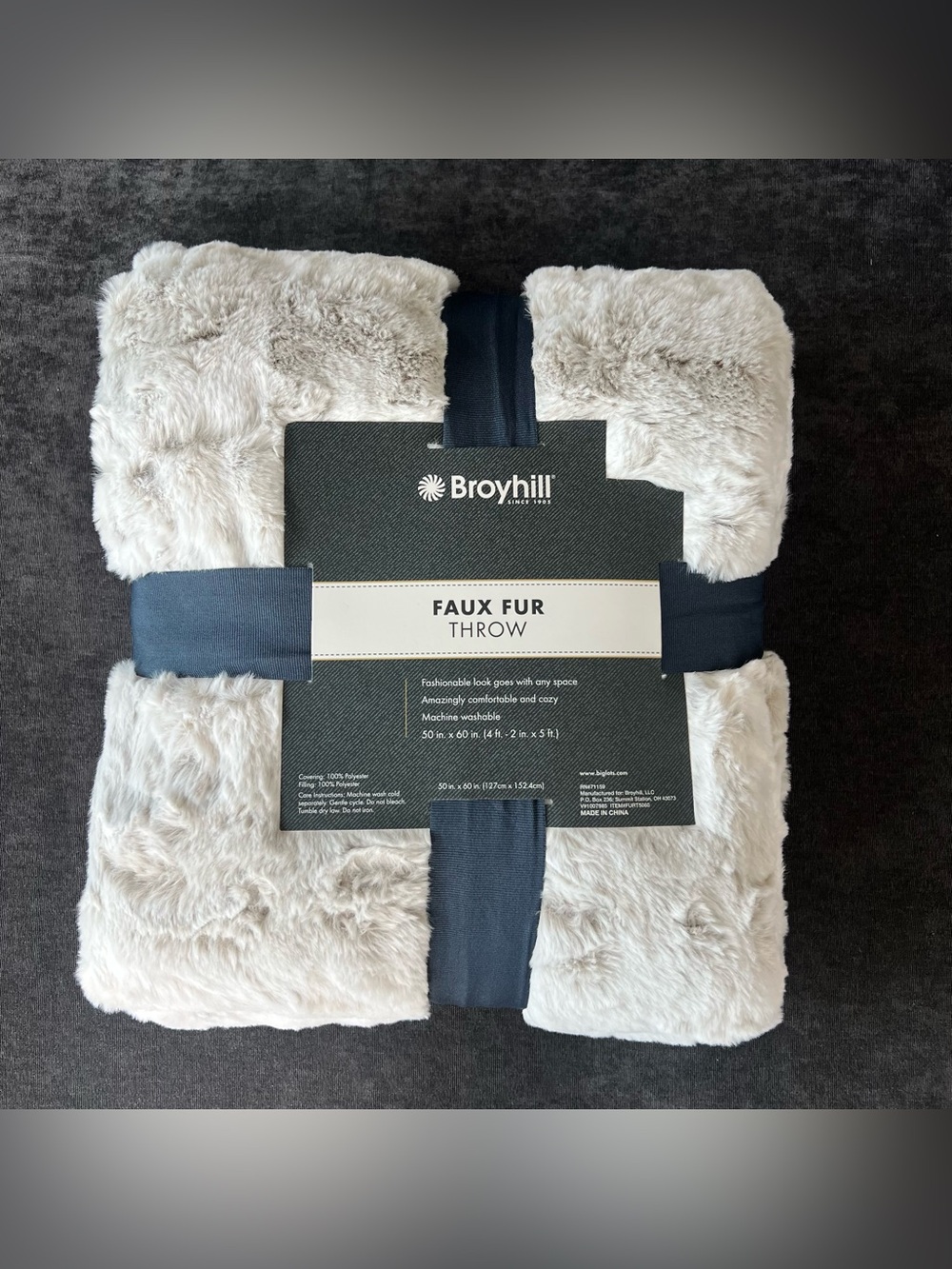 NWT Broyhill Faux Fur Throw